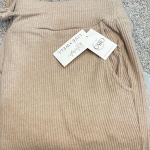 Cato Beige Ribbed Knit Top